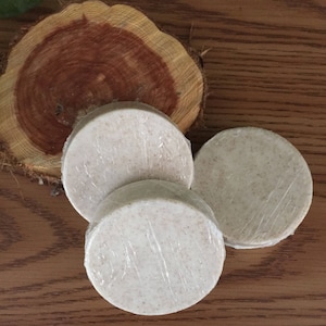 Lavender Cedar Walnut Scrub Soap, Goat Milk Melt and Pour Base, Ground Walnut Shells for Exfoliation, Wonderfully Masculine Soap, Round Soap
