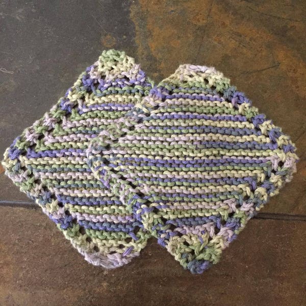 Cotton Knit Coasters, Hand Knit, Highly Absorbent Coasters, 100% Cotton, All Natural