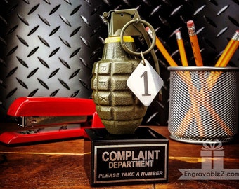 Complaint Department Grenade Desk Ornament
