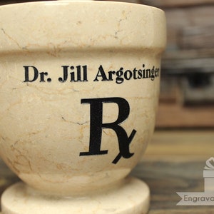 Custom Engraved Mortar and Pestle White Marble - Etsy