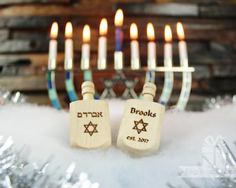 Custom Engraved Chanukkah Dreidel with Ornament Option
