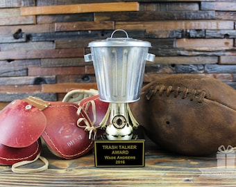 Fantasy Football Trophy - Take Out the Trash - Trash Can Trophy - Trashcan - Personalized Engraved Garbage Can