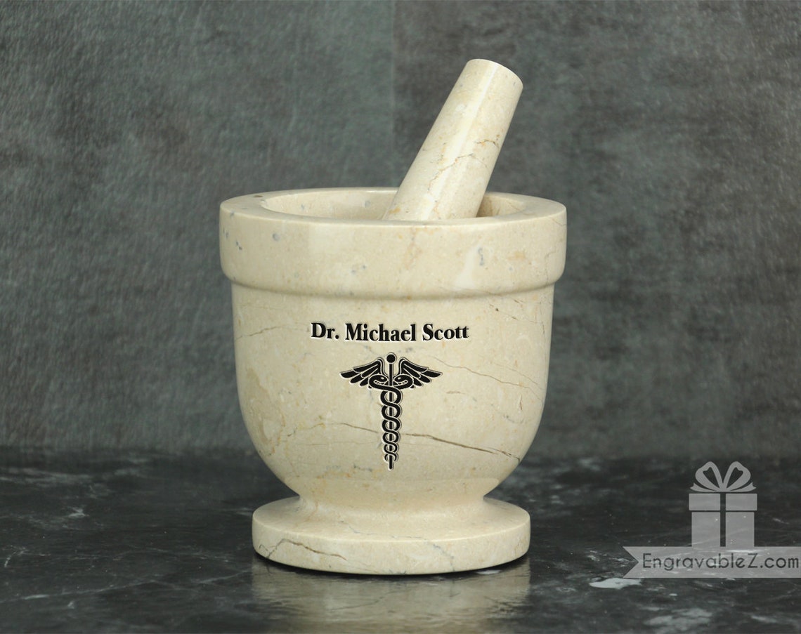 Custom Engraved Mortar and Pestle White Marble Etsy