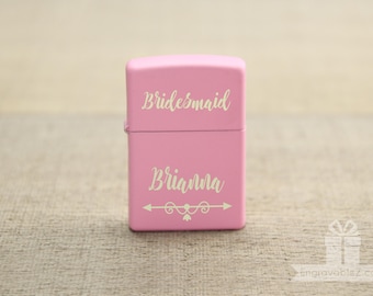 Pink Personalized Engraved Zippo Lighter