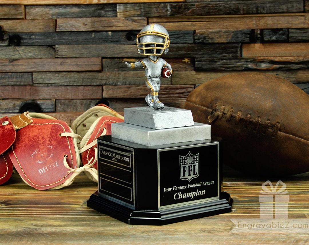 Custom Fantasy Football Trophy Like A Boss Bobble Head Etsy