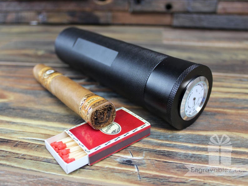 Custom Engraved Travel Cigar Humidor Etsy