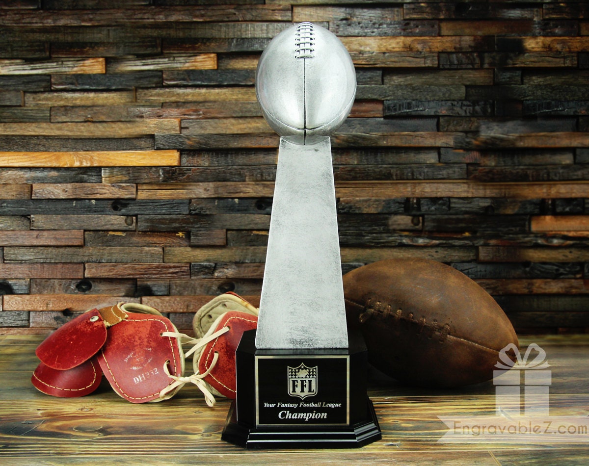 Custom Fantasy Football Trophy The Big Game Etsy