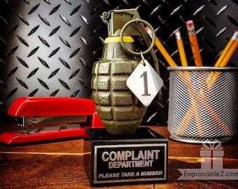 Complaint Department Grenade Desk Ornament