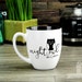 Personalized 16 Oz Ceramic Bistro Mug – Custom Engraved Coffee Mug, Microwave Safe, Great For Gifts (White)