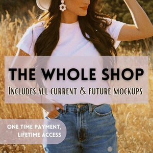 Whole Shop Mockup Bundle, Entire Shop Bundle, Full Access Shop Pass, Bella Canvas Bundle, Gildan Bundle, T-shirt Mockup, Hoodie Mockup