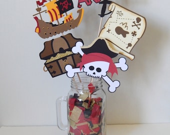 Pirate Party Centerpiece, Pirate Birthday Party, Argg Pirate Party, Pirate Table Display, Pirate Party Arrangement, Skull