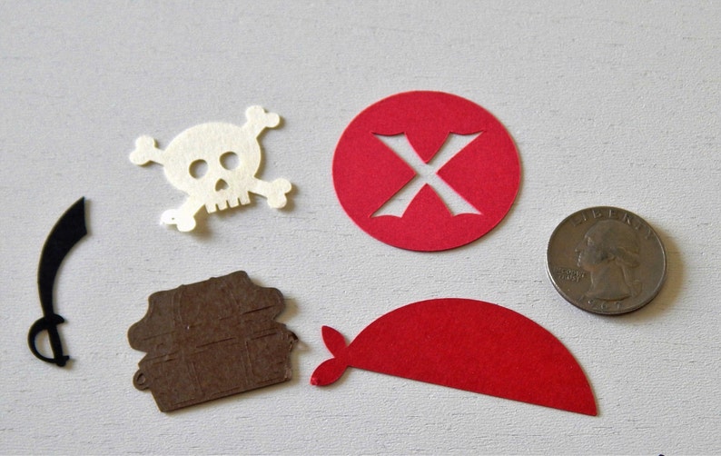 Pirate Party Confetti, Treasure Chest Confetti, Skull Confetti image 4