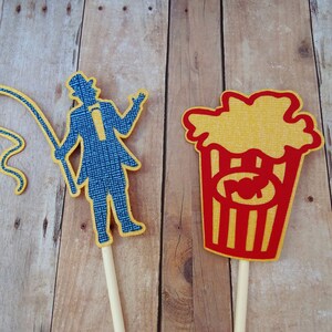 Circus Cupcake Toppers, Carnival Party Cupcake Toppers image 4