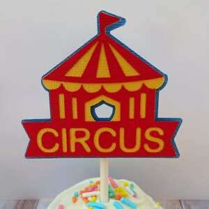 Circus Cupcake Toppers, Carnival Party Cupcake Toppers image 3