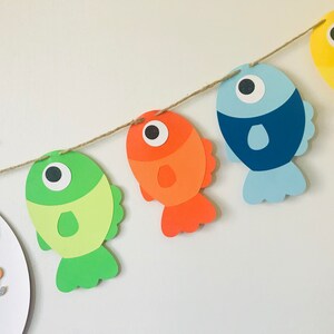 The big ONE, Fishing first birthday banner, Happy Birthday Banner, Fish Birthday Decoration image 5