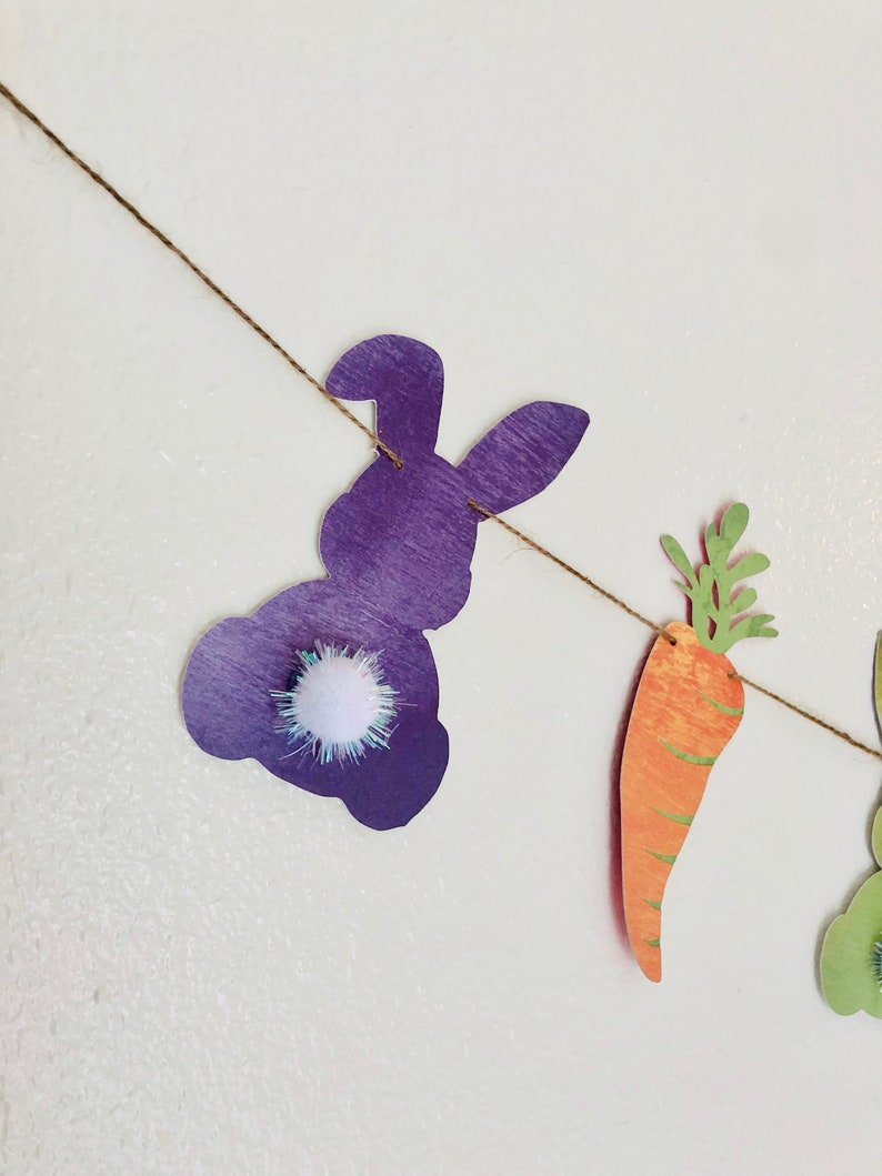 Rabbit Banner Cotton Tail Banner Easter Rabbit Garland Easter Bunny Garland