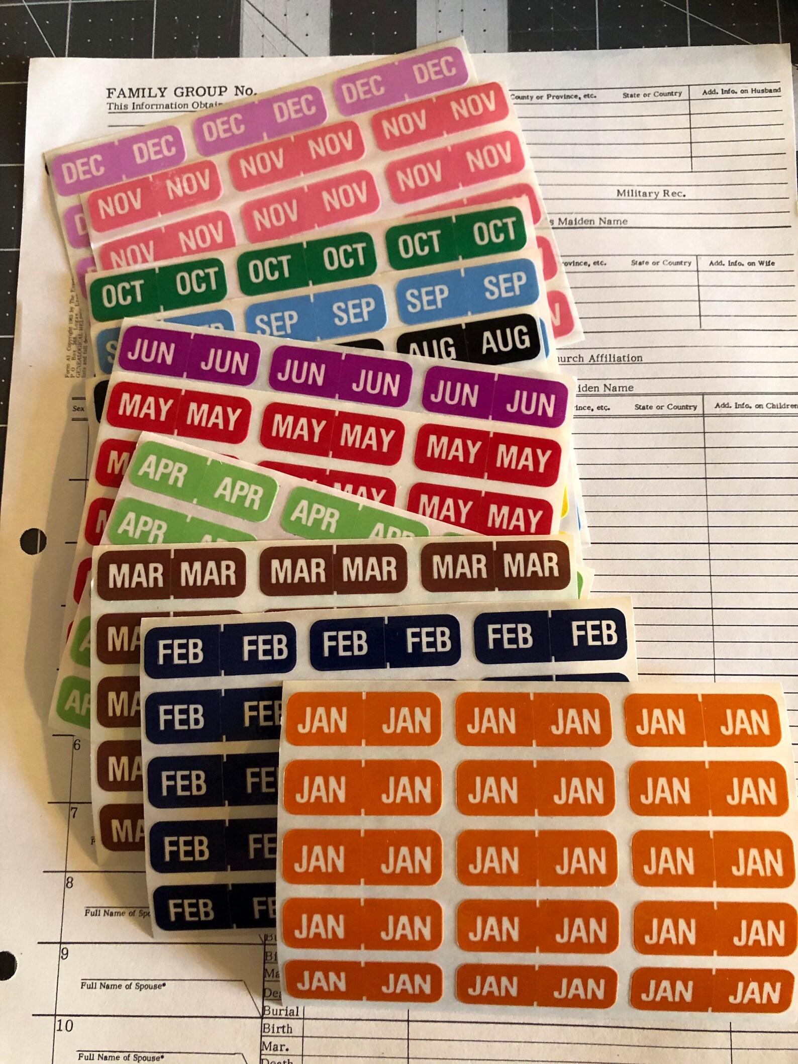 Vintage File Tab Stickers Etsy