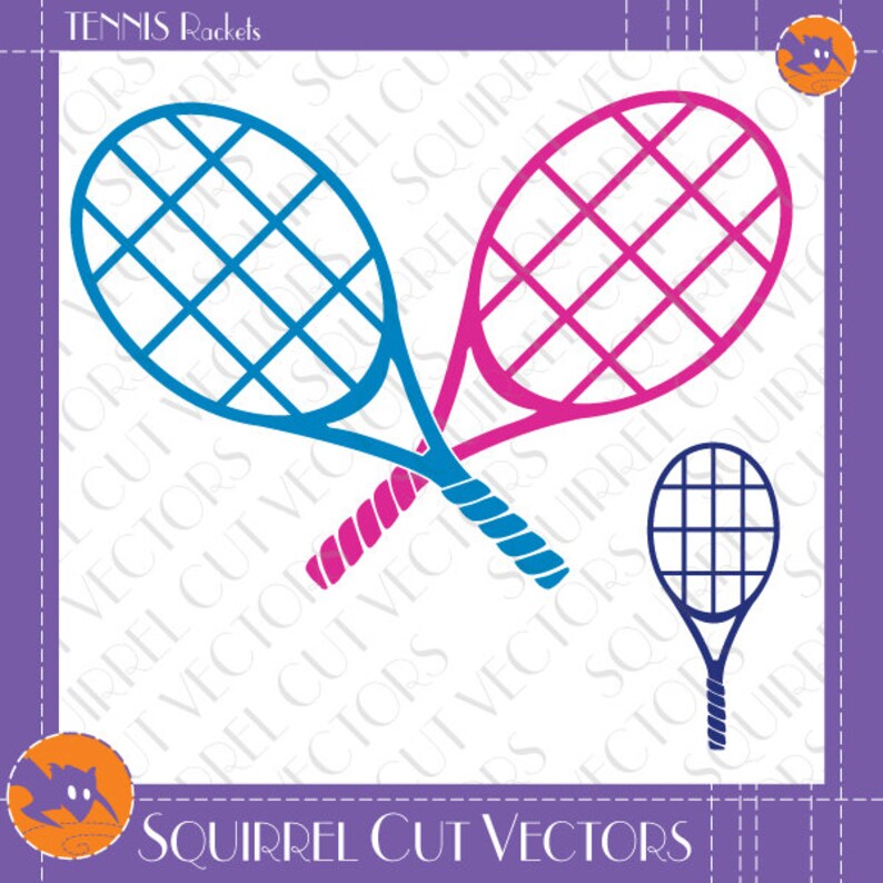 Download Tennis Monogram Frames SVG DXF EPS Cutting file | Etsy