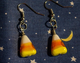 Halloween Candy Corn drop earrings