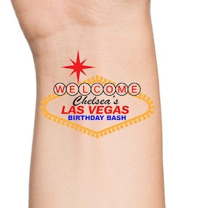 Las Vegas Birthday, Las Vegas Bachelorette, Tattoo, Vegas Tattoo, Las Vegas Tattoo, Las Vegas Party Favors, Las Vegas, Temporary Tattoo