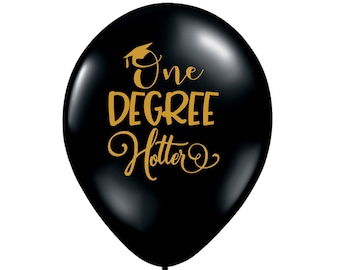 Graduation Balloons, One Degree Hotter, Grad Party Latex Balloons, Open House Back Drop, College, High School, Photo Prop, Class of 2024