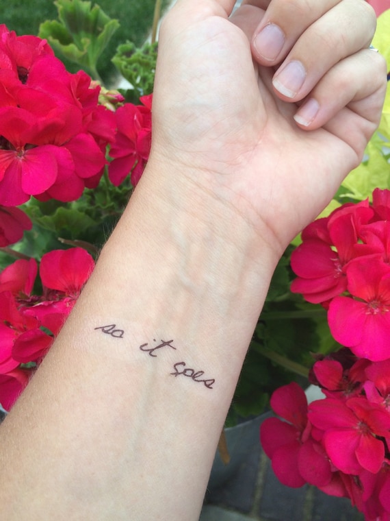 So It Goes Tatouage Inspirant Tatouage De Citation Tatouage Etsy Canada