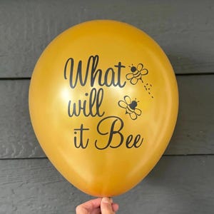 What Will It Bee Balloons - Gender Reveal Balloons - Baby Shower Decorations -Gender Reveal Decor