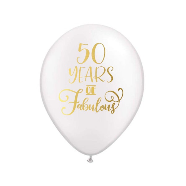 50th Birthday Balloons, 50th Birthday Decorations, 50th Birthday Decor, 50 and Fabulous, 50th Anniversary, 50th Birthday For Her, Fifty