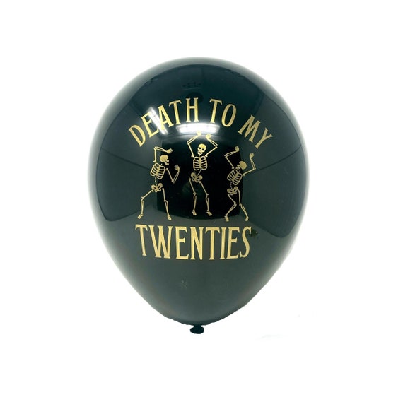 Black 30th Birthday Party Decorations for Women Men, Black Balloon Garland  Death to My Twenties Backdrop Rip to My 20s Sash Number 30 Balloon for