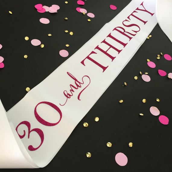 Semato Dirty 30 Geburtstagsset – Strass Stirnband & Glitzernde Schärpe Zum 30. Geburtstag Für Frauen