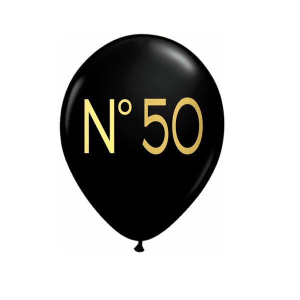 50th Birthday Balloons, Number 50 Balloon, Couture Themed Birthday Balloons, Fiftieth Birthday Decorations, Latex Balloons