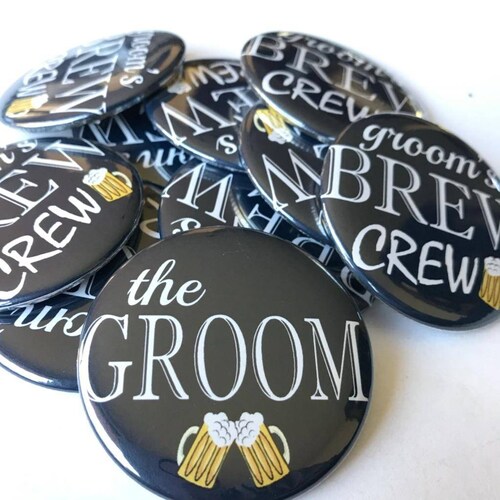 Bachelor Party Favors Groom Buttons Best Man Gift Bachelor Etsy