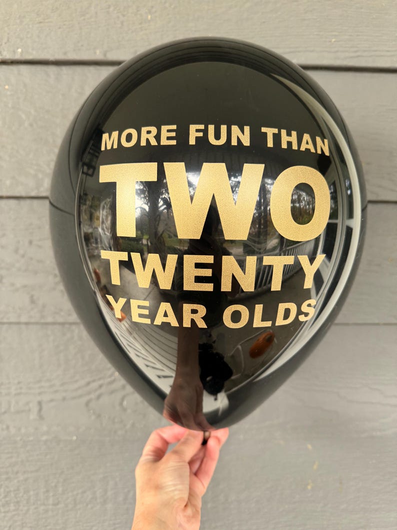 40th Birthday Balloons: More Fun Than Two Twenty Year Olds -12 Inch ...