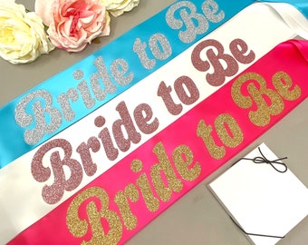 Bride to Be Sash, Bachelorette Sash, Retro Bride SashBridesmaid Gift, Bachelorette Party Sash, Glittery Sash, Bride Sash, Bold Font