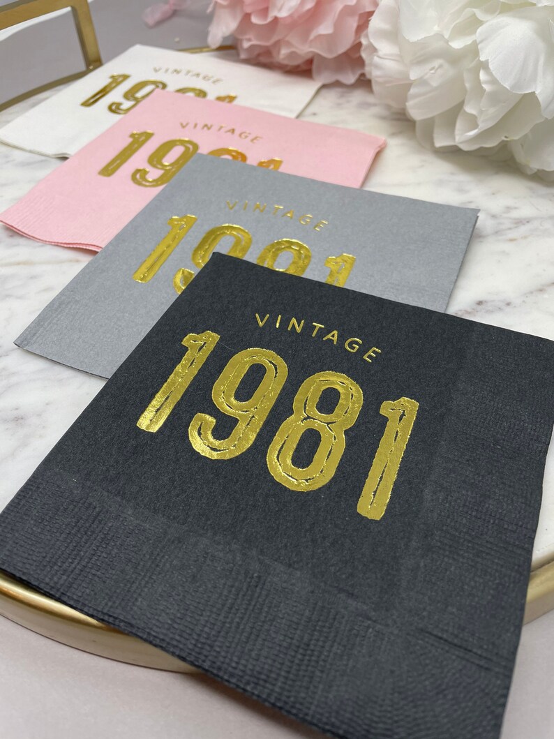 40th Birthday Party Decorations 40th Birthday Decorations Vintage 1981 40th Birthday For Him 40th Birthday Decor 40th Birthday Napkins Craft Supplies Tools Paper Party Kids Lifepharmafze Com