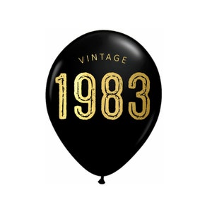 40th Birthday Balloons Vintage 1983 40th Birthday - Etsy