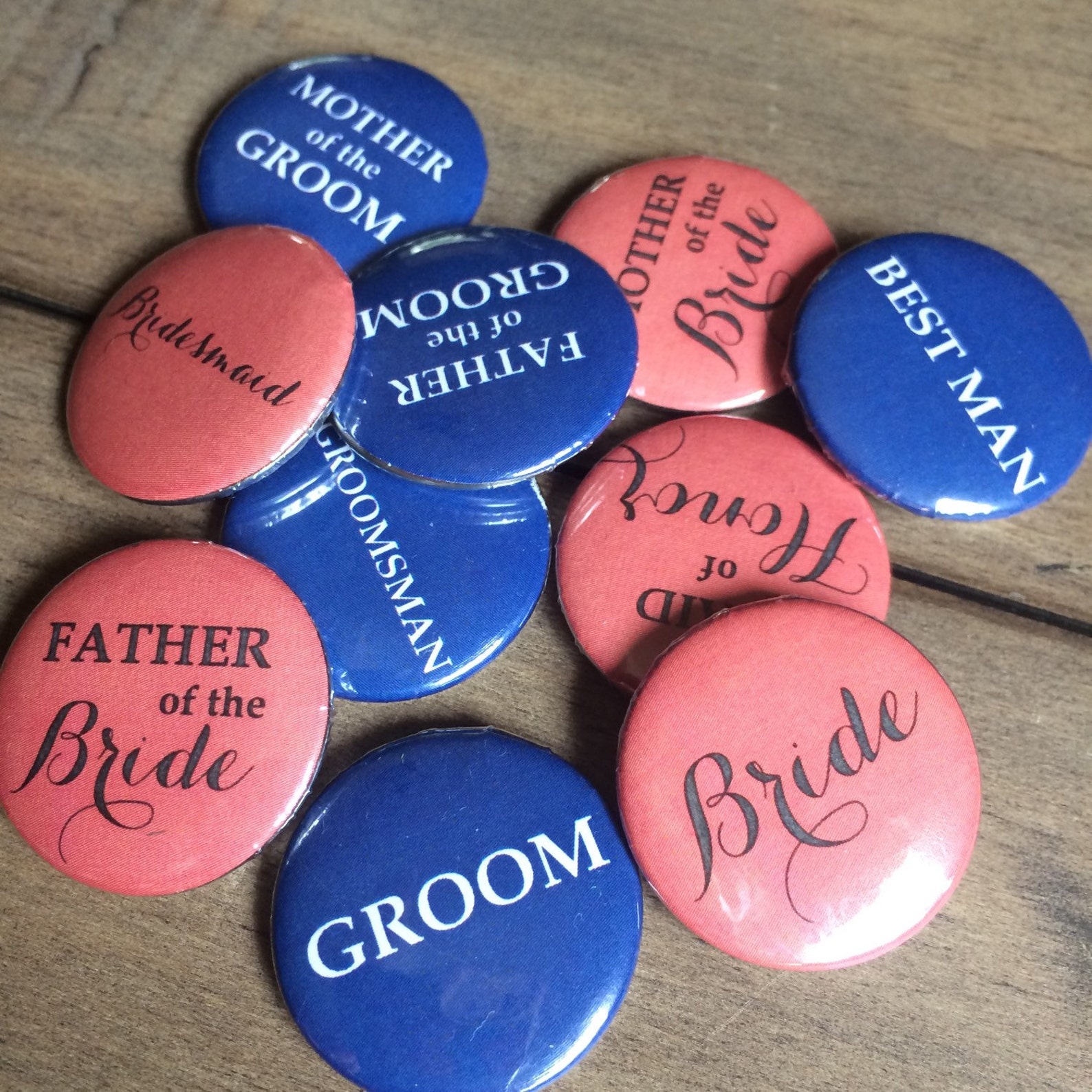 Bridal Party Pin Wedding Party Pins Name Tags Bridal Party Etsy