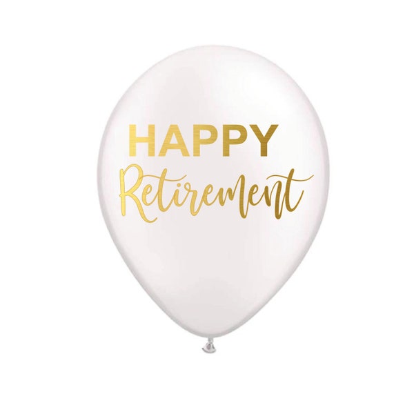 Happy Retirement Balloon, Retirement Decoration, Retirement Ballloon, Retirement Party Decoration, Black, Latex, Retirement Decor
