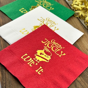 Christmas Napkins, Christmas Party Napkins, Christmas Party Decorations, Christmas Cocktail Napkins, Funny Christmas Napkins, Santa Napkins