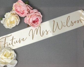 Future Mrs Sash, Custom Sash, Bachelorette Sash, Bachelorette Party, Party Sash, The Bride Sash, Bridal Shower Sash, Future Mrs, Bride Sash