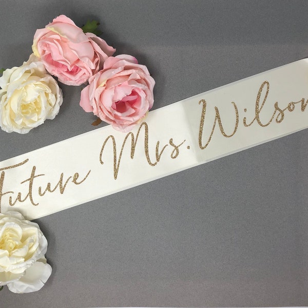 Future Mrs Sash, Custom Sash, Bachelorette Sash, Bachelorette Party, Party Sash, The Bride Sash, Bridal Shower Sash, Future Mrs, Bride Sash