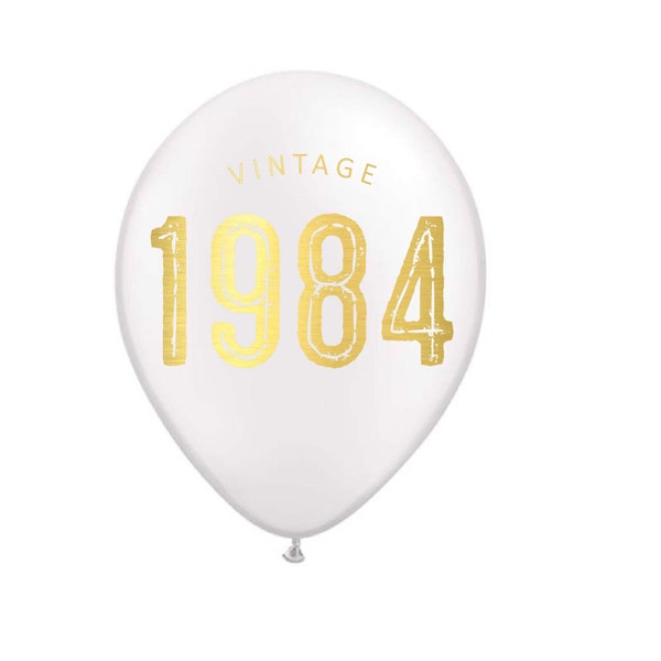 40th Birthday Balloons, Vintage 1984, 40th Birthday Decorations, 40th Balloons, Birthday Balloons, Latex Balloons, 40th Photo Prop