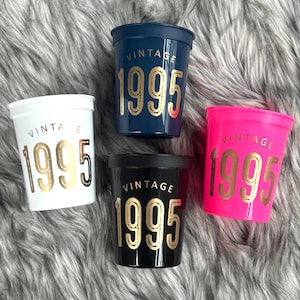 Vintage 1995 30th Birthday Cups: Party-Trinkgeschirr, 10er Set