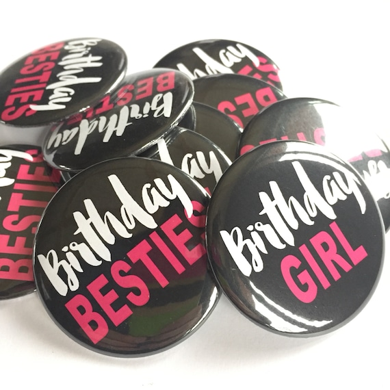 Birthday Party Pins Birthday Buttons Birthday Party Favors Etsy