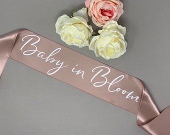 Baby In Bloom, Mommy To Be Sash, Mom To Be, Baby Shower Sash, Maternity Sash, Mum to Be, Growing a Princess, Pregnancy Sash, Baby Shower,