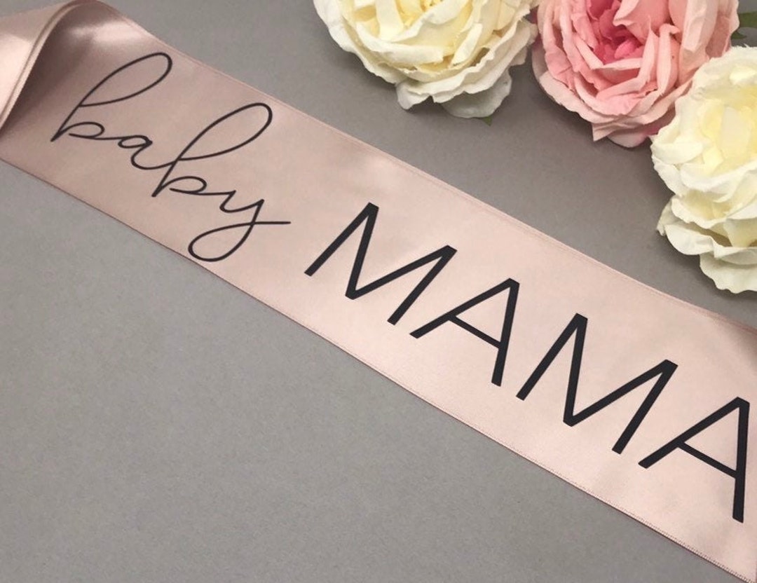 HUKONHEP Paquete de 2 bandas azules para baby shower, banda para mam