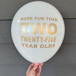 Funny 50th Birthday Balloon: Gold Text, White Latex Party Decor