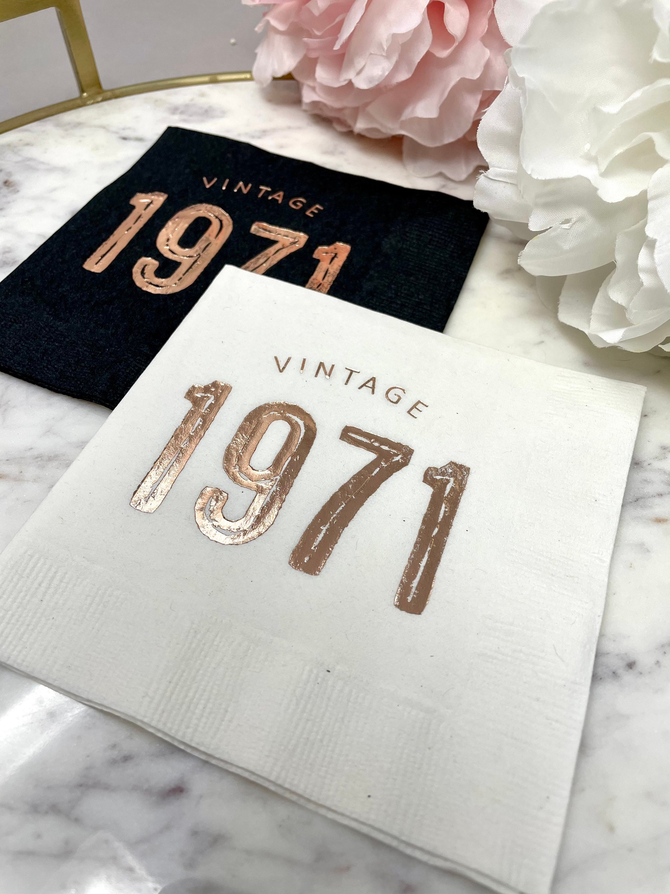 50th Birthday Napkins 50th Birthday Party Decorations 50th Etsy