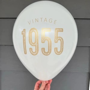 70th Party Decorations - Vintage 1955 Balloons – 12-Inch Latex Party Decorations for 70th Birthday Celebrations