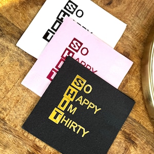 30th Birthday Napkins Foil Stamped Cocktail Napkins Funny Party Decorations 30th Celebration Table Favors Humorous Cheers